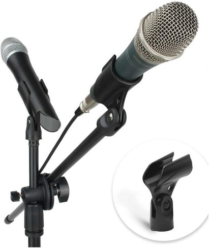 Generic WA371 مشبك حامل مقطع الميكروفون اللاسلكي لـ Shure QLXD2/SM58 جهاز إرسال محمول ، 2 حزمة ، أسود ، MS-WA371 in Saudi Arabia