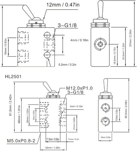 FLEXMAN Pneumatic Mechanical Air Valve, Aluminum Air Pneumatic Knob Control ON OFF Toggle Valve in Saudi Arabia