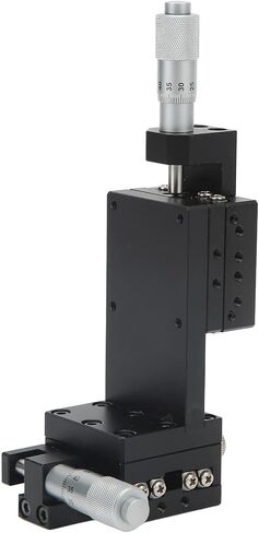 Manual XZ Axes Linear Stage High Precision Black Anodized Aluminum Alloy Micrometer Trimming Platform for Laboratory Testing Mechanical Equipment Positioning 40x40mm in Saudi Arabia