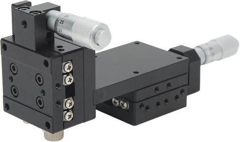 Manual XZ Axes Linear Stage High Precision Black Anodized Aluminum Alloy Micrometer Trimming Platform for Laboratory Testing Mechanical Equipment Positioning 40x40mm in Saudi Arabia
