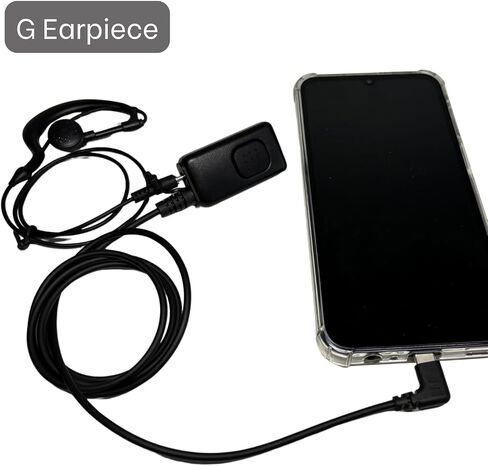 Pack of 3X Tube & 3X PTT - Flex USB C Earpiece with PTT Button and Mic. Compatible MS Teams, Zello, and Other Walkie Talkie Apps on Android/iOS Smartphone. in Saudi Arabia