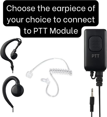 Pack of 3X Tube & 3X PTT - Flex USB C Earpiece with PTT Button and Mic. Compatible MS Teams, Zello, and Other Walkie Talkie Apps on Android/iOS Smartphone. in Saudi Arabia