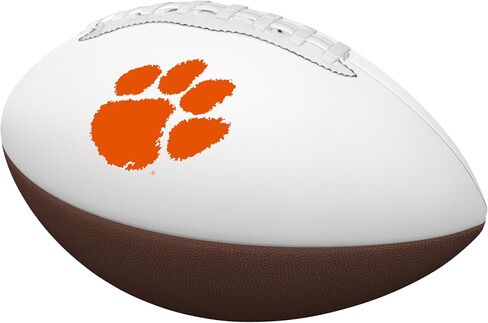 Logo Brands NCAA Official Size Autograph Football -Smooth White Panel for Nil Signatures, Display, or Nil Collecting NCAA Fan Memorabilia in Saudi Arabia