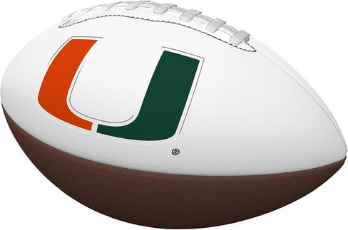 Logo Brands NCAA Official Size Autograph Football -Smooth White Panel for Nil Signatures, Display, or Nil Collecting NCAA Fan Memorabilia in Saudi Arabia