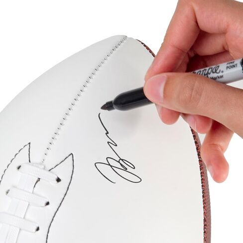 Logo Brands NCAA Official Size Autograph Football -Smooth White Panel for Nil Signatures, Display, or Nil Collecting NCAA Fan Memorabilia in Saudi Arabia