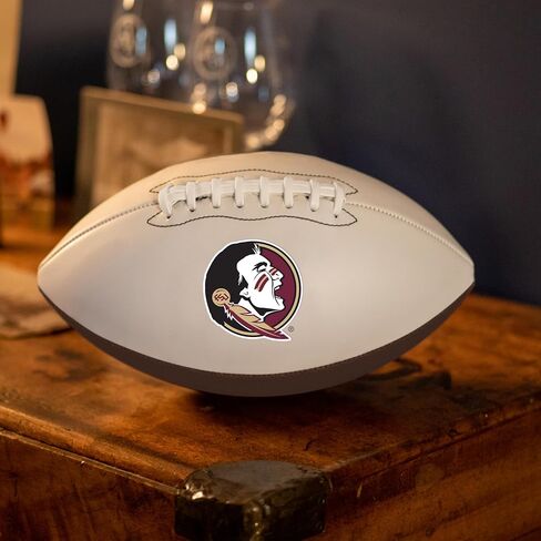 Logo Brands NCAA Official Size Autograph Football -Smooth White Panel for Nil Signatures, Display, or Nil Collecting NCAA Fan Memorabilia in Saudi Arabia