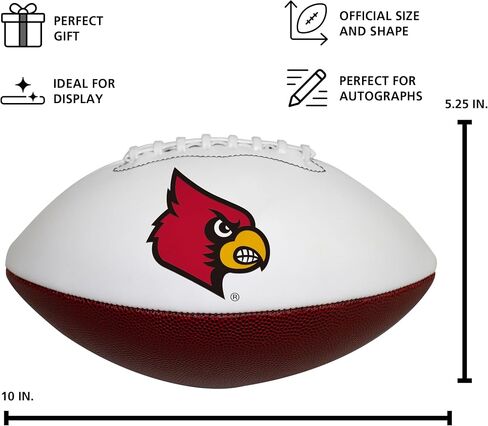 Logo Brands NCAA Official Size Autograph Football -Smooth White Panel for Nil Signatures, Display, or Nil Collecting NCAA Fan Memorabilia in Saudi Arabia