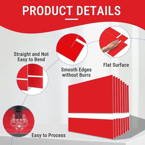8 حزمة ABS البلاستيك ، 12 '' × 8 '' ورقة بلاستيكية مزدوجة اللون ، ورقة قابلة للتشكيل لمشاريع الحرف اليدوية DIY يوقع إطار الصورة ديكور المنزل (الذهب الوردي) in Kuwait