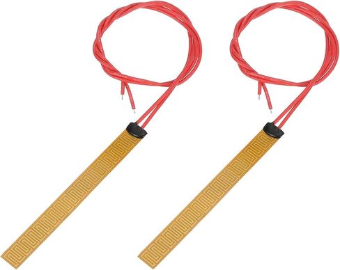 Meccanixity 2pcs لوحة تسخين فيلم تسخين ، 12W 12V البوليميد وسادة السخان اللصق PI العناصر الفيلم 93mmx10mm in Saudi Arabia