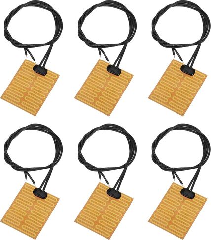 MECCANIXITY 6pcs Heater Film Heating Plate, 4.2W 5V Polyimide Heat Pad Adhesive PI Heater Elements Film 47mmx37mm Heater Strip for Constant Temperature in Saudi Arabia