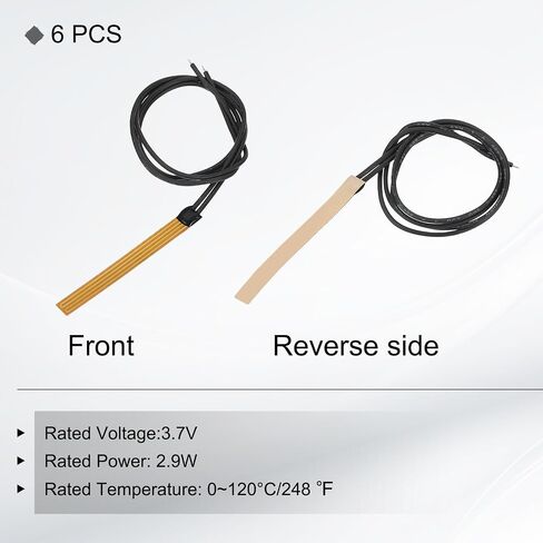 Meccanixity 6pcs لوحة تسخين فيلم تسخين ، 2.9W 3.7V Polyimide Pad Pad heat under elements film 41mmx8mm mut in Saudi Arabia