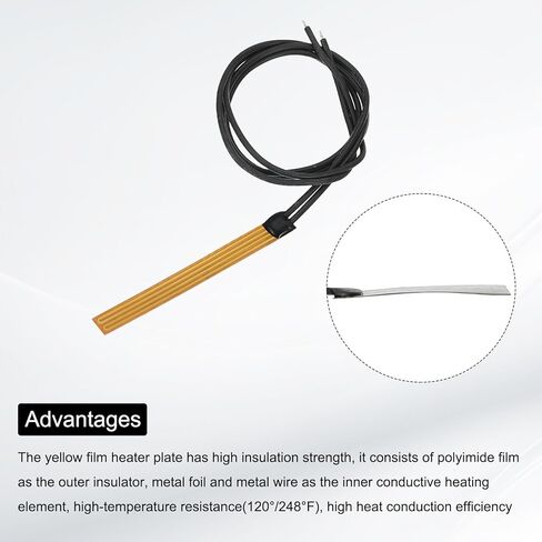Meccanixity 6pcs لوحة تسخين فيلم تسخين ، 2.9W 3.7V Polyimide Pad Pad heat under elements film 41mmx8mm mut in Saudi Arabia