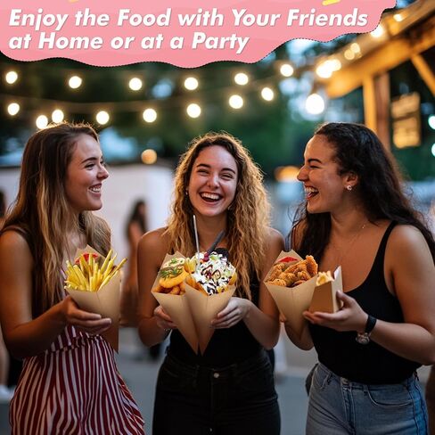 30 PCS يمكن التخلص من الكؤوس charcuterie - مقلاة فرنسية حامل الورق المخروطات كؤوس الوجبات الخفيفة عيد الفصح حامل البطاطس المقلية الفرنسية مع كأس الغمس لخواتم البصل حلوى الفشار للحفلة in Kuwait