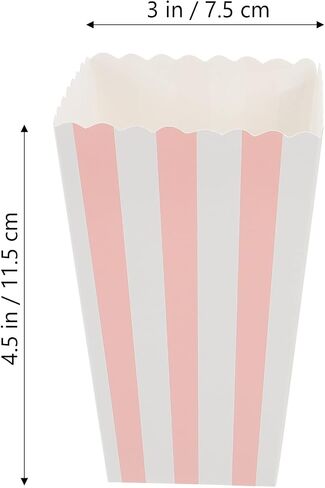 Luozzy 24 PCS Pink Blue Stripcorn Boxes Paper for Movie Movie Snack Containers in Saudi Arabia