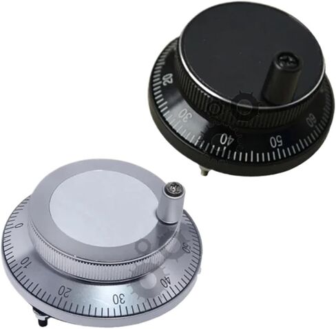 60mm/80mm Electronic Handwheel Hand Pulse Generator(5V 6-pins,60mm,Black) in Saudi Arabia