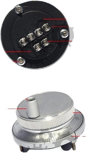 60mm/80mm Electronic Handwheel Hand Pulse Generator(5V 6-pins,60mm,Black) in Saudi Arabia