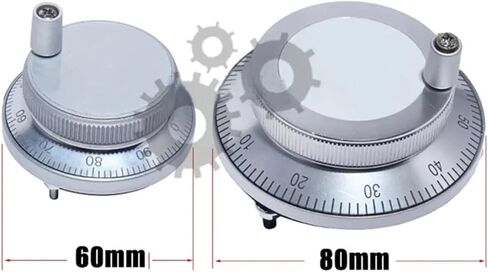 60mm/80mm Electronic Handwheel Hand Pulse Generator(5V 6-pins,60mm,Black) in Saudi Arabia