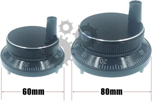 60mm/80mm Electronic Handwheel Hand Pulse Generator(5V 6-pins,60mm,Black) in Saudi Arabia