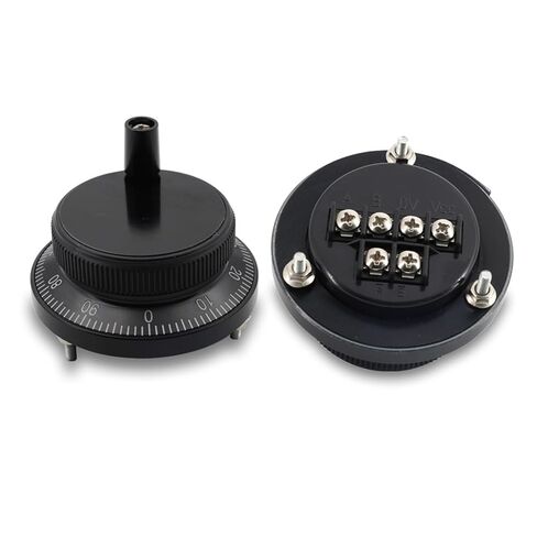 Pulser Handwheel 60/80mm 100PPR Manual Pulse Generator Hand Wheel Machine Rotary Electronic 4pins 6pins(5V 6pins 25PPR,Black,60mm) in Kuwait