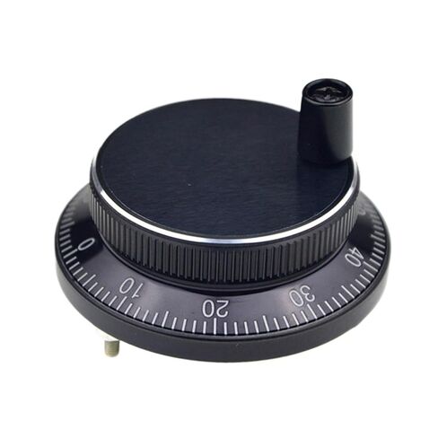 Pulser Handwheel 60mm 80 100PPR Manual Pulse Generator Hand Wheel Machine Rotary Electronic 4pins 6pins(Black,4Pin PLC24V-100PPR,80mm) in Kuwait
