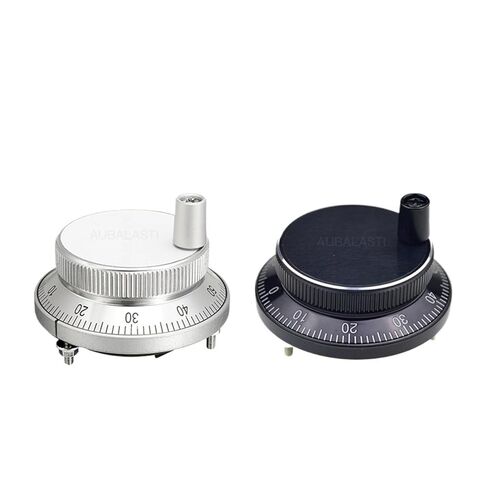 Pulser Handwheel 60mm 80 100PPR Manual Pulse Generator Hand Wheel Machine Rotary Electronic 4pins 6pins(Black,4Pin PLC24V-100PPR,80mm) in Kuwait