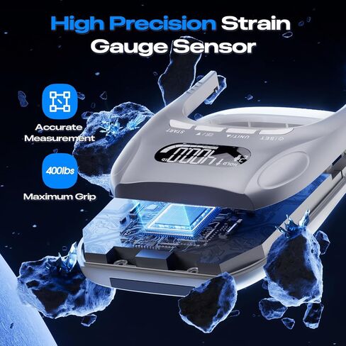 Electronic Grip Strength Tester With Adjustable Hand Gripper, Hand Dynamometer of 400lbs/180kg Tester Set with Digital Display – Precision Training for Rehab, Fitness, and Home Gym in Saudi Arabia