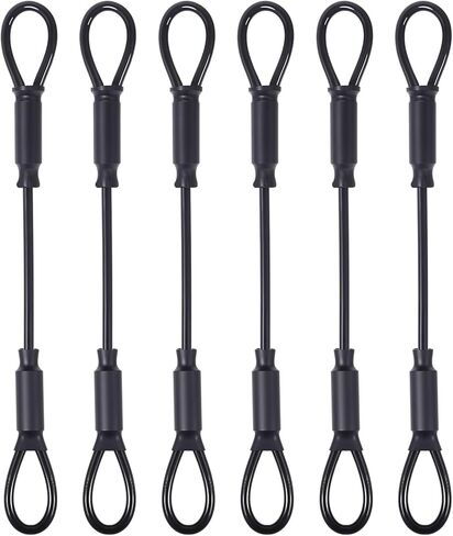 كابل من الفولاذ المقاوم للصدأ 6 عبوات مع حلقات 5.9 بوصة مع حلقات قطرها 3 مم كابلات حبل أمان مضفر من أمت in Kuwait