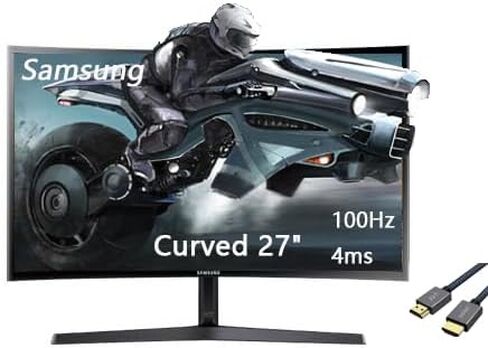 Samsung 27 "CF391 Series Monitor LED ، معدل تحديث 60 هرتز ، وقت استجابة 4 مللي ثانية ، تصميم إطار نحيف ، HDMI ، VGA ، Saver Eye ، DisplayPort ، White ، مع كابل HDMI in Kuwait