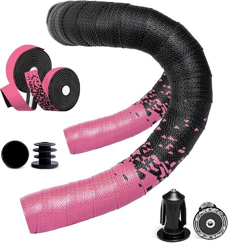 2pcs Bike Handlebar Tapes, Road Bicycle Bar Tape, Cycling Grip Tape, Absorbent Handle Tape, Wrap Your Bike for an Awesome Comfortable Ride(Pink,A) in Saudi Arabia