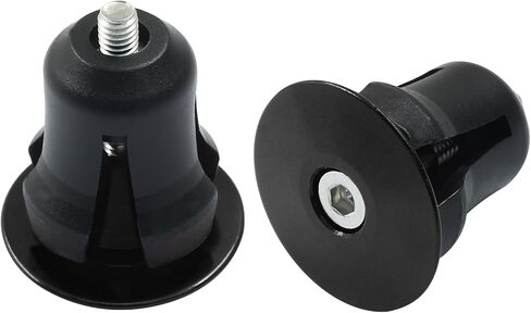 Hitefu Bike Handlebar Plugs with Wrench, Black Bicykle Bar End Caps for Road Bike, MTB, BMX (1 Pair) in Saudi Arabia