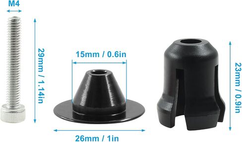 Hitefu Bike Handlebar Plugs with Wrench, Black Bicykle Bar End Caps for Road Bike, MTB, BMX (1 Pair) in Saudi Arabia