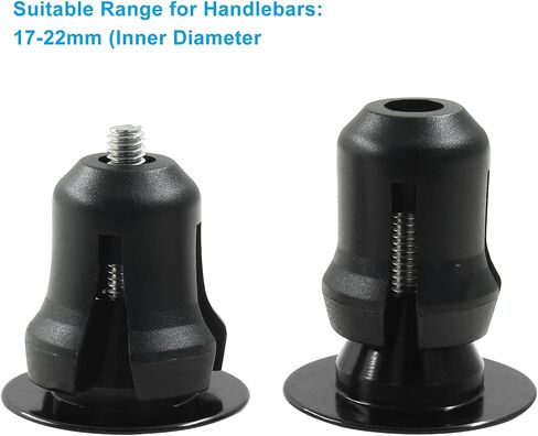 Hitefu Bike Handlebar Plugs with Wrench, Black Bicykle Bar End Caps for Road Bike, MTB, BMX (1 Pair) in Saudi Arabia