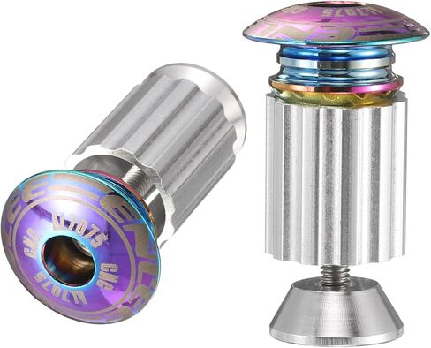 Harfington Bike Handlebar End Plugs Aluminium Bar Caps 18-20mm ضبط التوسع مع المسمار لدراجة التروس الثابتة MTB Road BMX ، متعدد الألوان in Saudi Arabia