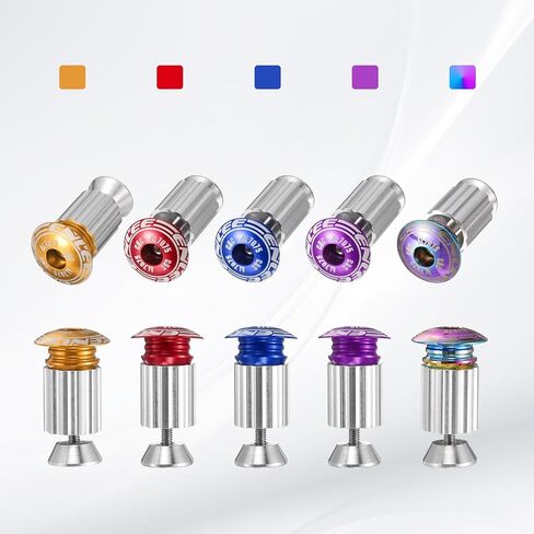 Harfington Bike Handlebar End Plugs Aluminium Bar Caps 18-20mm ضبط التوسع مع المسمار لدراجة التروس الثابتة MTB Road BMX ، متعدد الألوان in Saudi Arabia