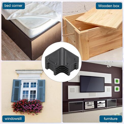 Meccanixity 16 PCS مكبرات الصوت زوايا الحامي 78x78x75mm بلاستيكي قابلين للتكديس زاوية الزاوية حماية مربع الحافة للمرحلة DJ. in Saudi Arabia