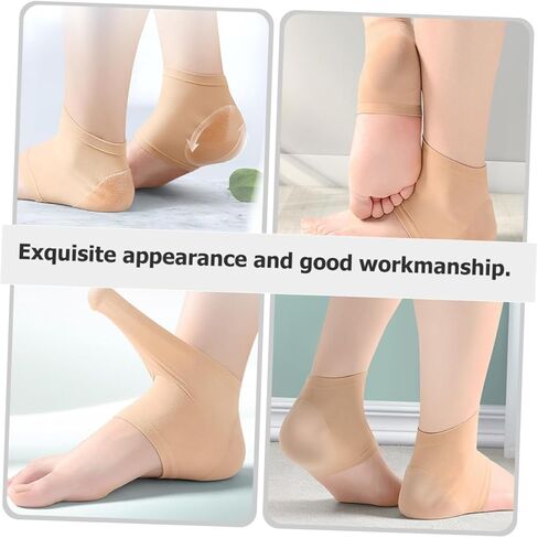6pairs Heel Protector Socks for Moisturizing and Cushioning of Heel Covers for Ankle Support Washable Open Toe Compression Sleeves and Foot in Saudi Arabia
