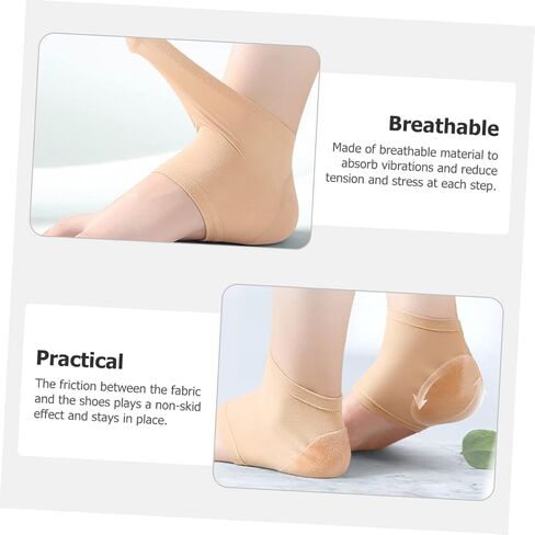 6pairs Heel Protector Socks for Moisturizing and Cushioning of Heel Covers for Ankle Support Washable Open Toe Compression Sleeves and Foot in Saudi Arabia
