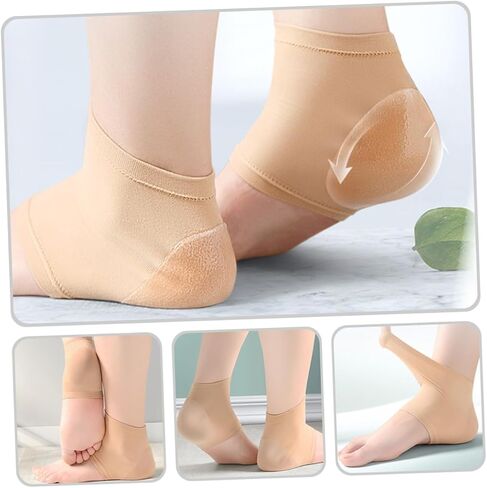 6pairs Heel Protector Socks for Moisturizing and Cushioning of Heel Covers for Ankle Support Washable Open Toe Compression Sleeves and Foot in Saudi Arabia