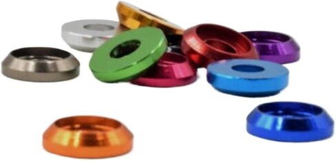 M2 M2.5 M3 M4 M5 M6 M8,Colourful Aluminum Cuphead Washer for Button Head Screw, 10pcs, Good wear Resistance(Deep Blue,M2.5) in Saudi Arabia