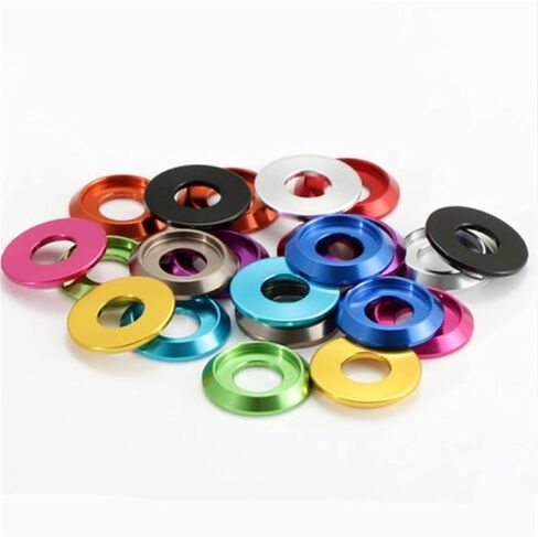 M2 M2.5 M3 M4 M5 M6 M8,Colourful Aluminum Cuphead Washer for Button Head Screw, 10pcs, Good wear Resistance(Deep Blue,M2.5) in Saudi Arabia