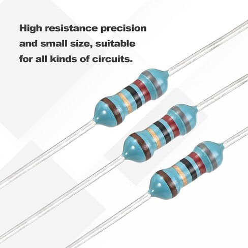 YOKIVE 100pcs 82 Ohm Resistor, 1/4W (0.25W) Metal Film Fixed Resistor, Tolerance +/-1% Resistors, ROHS Certificated in Saudi Arabia