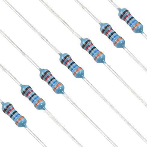 YOKIVE 100pcs 82 Ohm Resistor, 1/4W (0.25W) Metal Film Fixed Resistor, Tolerance +/-1% Resistors, ROHS Certificated in Saudi Arabia
