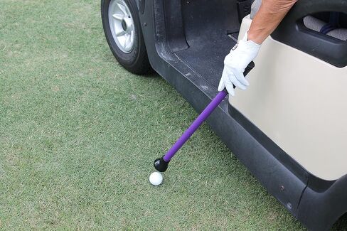 The Lucky Ball Ball Stick - Retriever Cup Cup Retriever 30 بوصة لاستعادة كرات الجولف في التدافعات ، والموليغان ، وجلسات الممارسة مع بقاء جالسًا في عربة الجولف in Kuwait