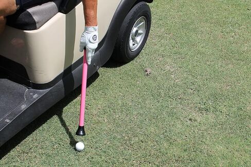 The Lucky Ball Ball Stick - Retriever Cup Cup Retriever 30 بوصة لاستعادة كرات الجولف في التدافعات ، والموليغان ، وجلسات الممارسة مع بقاء جالسًا في عربة الجولف in Kuwait