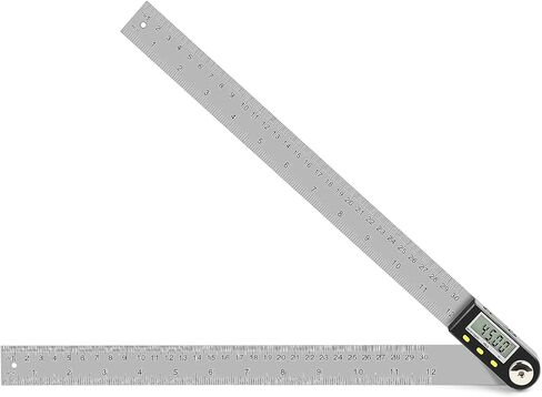 Delgada 12 inch/300mm Digital Angle Ruler and Stainless Steel Digital Angle Finder or Digital Protractor with Zeroing and Locking Function Battery Included in Saudi Arabia