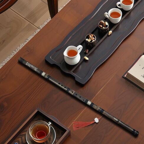 F Key - Bamboo Xiao Handmade Professional 8 ثقوب Zizhu Vertical Xiao Flute Purple Bamboo Xiao الصينية الموسيقية التقليدية المناسبة للمبتدئين البالغين in Kuwait