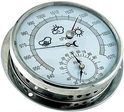 Barometer التقليدية محطة الطقس التقليدية 15 سم barometer aneroid ، 3 في 1 في درجة حرارة الرطوبة وضغط الهواء ، للفنادق ، المستودعات ، مكاتب barometer (ب) in Saudi Arabia