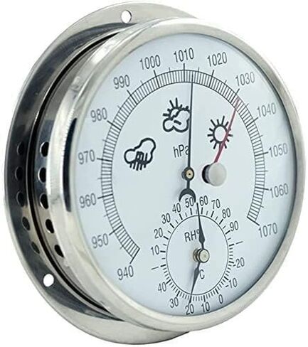 Barometer التقليدية محطة الطقس التقليدية 15 سم barometer aneroid ، 3 في 1 في درجة حرارة الرطوبة وضغط الهواء ، للفنادق ، المستودعات ، مكاتب barometer (ب) in Saudi Arabia