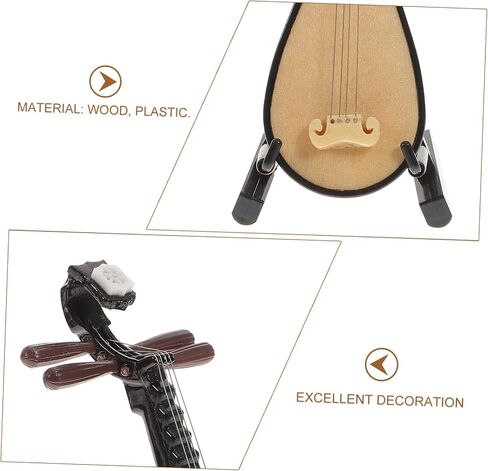 1pc mini devinative model small lute musical آلة موسيقية مع حامل وصندوق للديكور المنزلي والتصوير الفوتوغرافي آلة موسيقية مصغرة فريدة من نوعها in Saudi Arabia