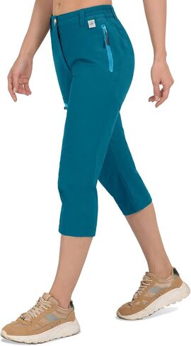 Mapamyumco Women's Capri Capri Pants المشي لمسافات طويلة Capris السفر غير الرسمي سريع الجافة خفيفة الوزن في الهواء الطلق مع الجيوب الرمز البريدي in Kuwait